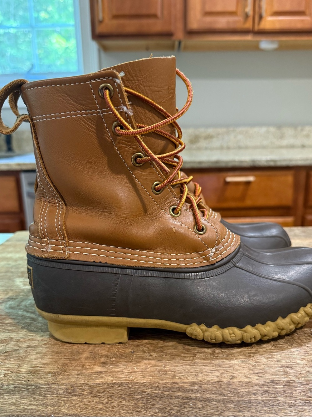 Women's Waterproof Winter Duck Boots - Brown Leather & Dark Rubber
